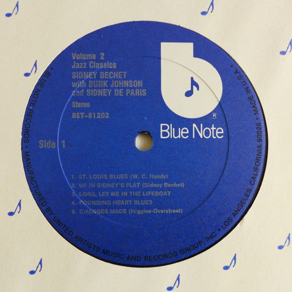 Sidney Bechet : Jazz Classics Volume 2 (LP, RE)