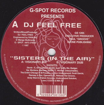 DJ Feel Free : Sisters (In The Air) (12")