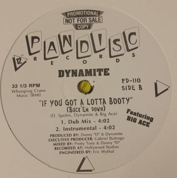 Dynamite (3) Featuring Big Ace : If You Got A Lotta Booty (Buck 'Em Down) (12", Promo)