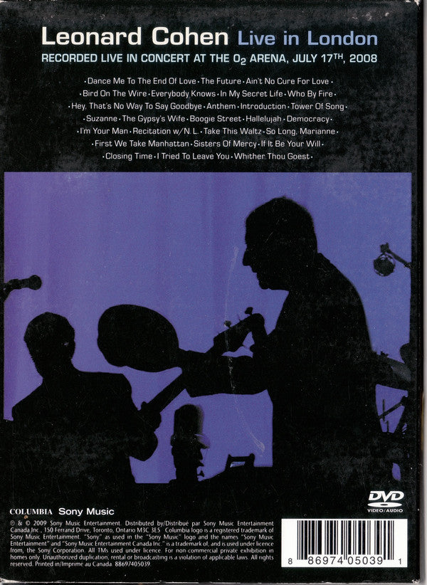 Leonard Cohen : Live In London (DVD-V, RE, Multichannel, NTSC, Dig)