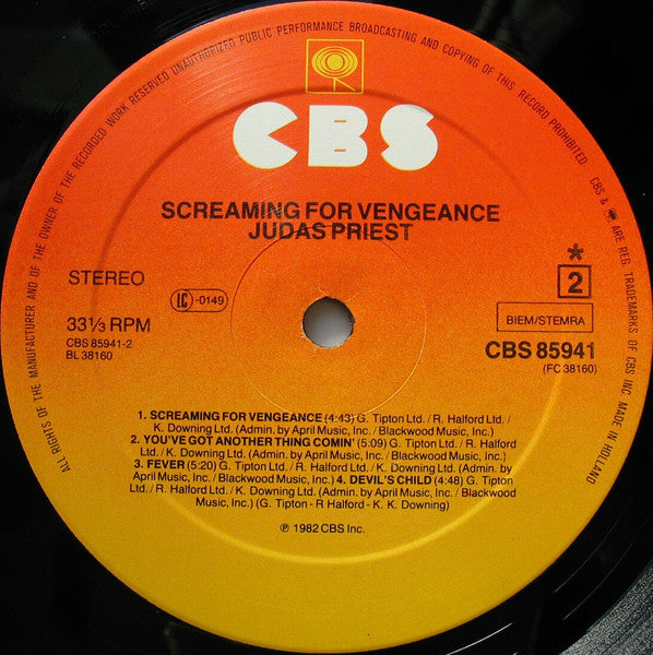 Judas Priest : Screaming For Vengeance (LP, Album)