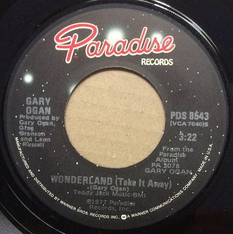 Gary Ogan : Make Me Sing (7")
