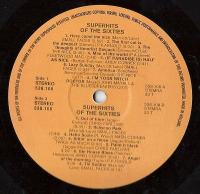 Various : Superhits Of The Sixties (LP, Comp)