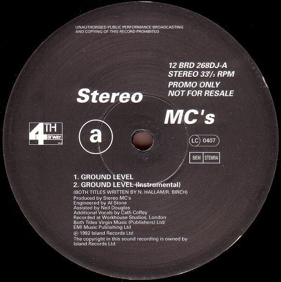 Stereo MC's : Ground Level / Everything (2x12", Single, Ltd, Promo)