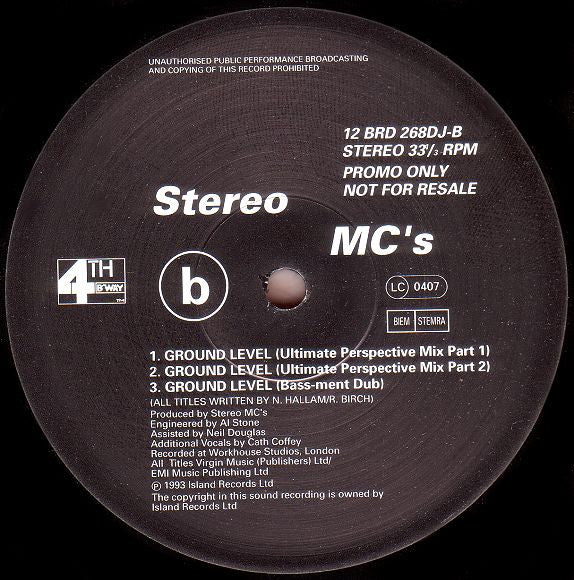 Stereo MC's : Ground Level / Everything (2x12", Single, Ltd, Promo)