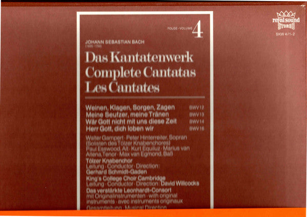 Johann Sebastian Bach : Kantatenwerk · Complete Cantatas | BWV 12-16 | 4 (2xLP + Box)