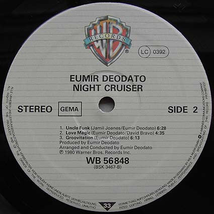 Eumir Deodato : Night Cruiser (LP, Album)