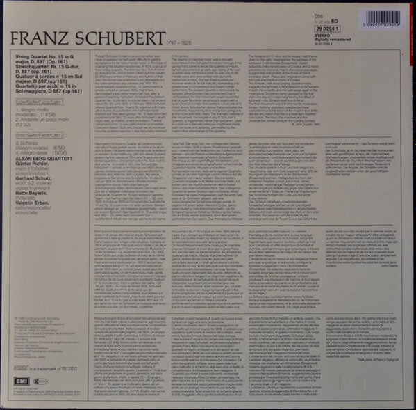 Franz Schubert - Alban Berg Quartett : Quartett / String Quartet No. 15 (LP, Album, RM)
