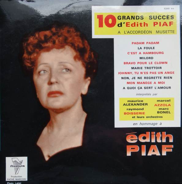 Various : 10 Grands Succès D'Edith Piaf A L'Accordéon Musette (10", Comp)