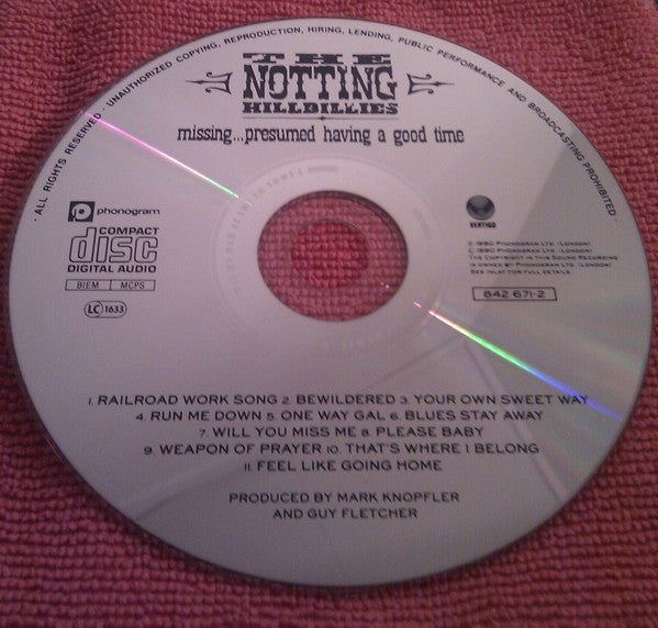 The Notting Hillbillies : Missing... Presumed Having A Good Time (CD, Album, RE)