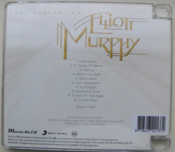 Elliott Murphy : Lost Generation (CD, Album, RE)