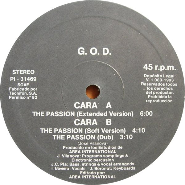 G.O.D. (5) : The Passion (12")