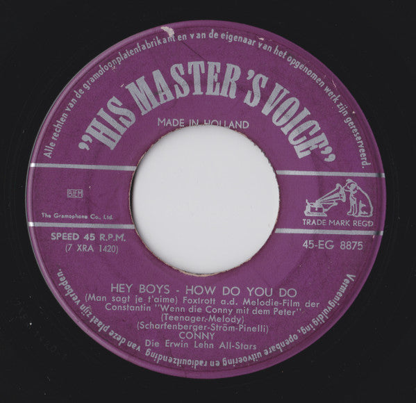 Conny Froboess : Jolly Joker / Hey Boys - How Do You Do (7", Single)