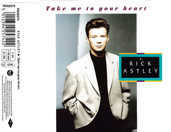 Rick Astley : Take Me To Your Heart (CD, Maxi)