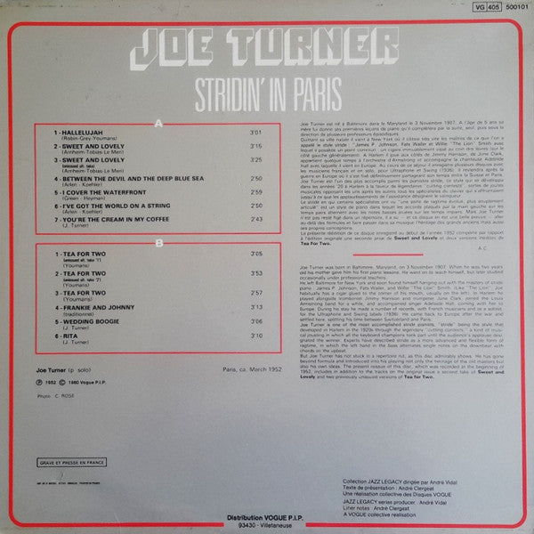 Joe Turner : Stridin' In Paris (LP, Album)