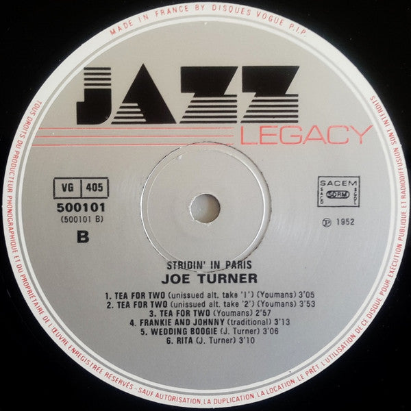 Joe Turner : Stridin' In Paris (LP, Album)