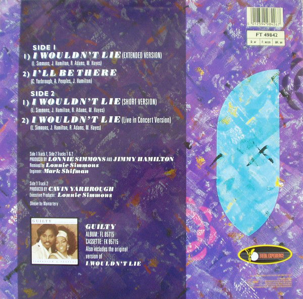 Yarbrough & Peoples : I Wouldn't Lie (12", Maxi)