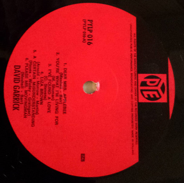 David Garrick : David Garrick (LP, Comp)