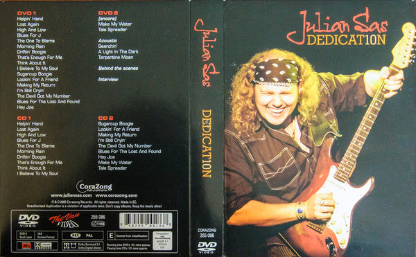 Julian Sas : Dedicat10n (2xDVD-V, Dlx, PAL, 5.1 + 2xCD, Dlx)