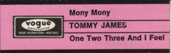 Tommy James & The Shondells : Mony Mony (7", Single)