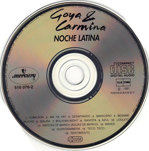 Goya & Carmina : Noche Latina (CD, Album)