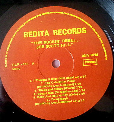 Joel Scott Hill : The Rockin' Rebel (LP, Comp, Mono)