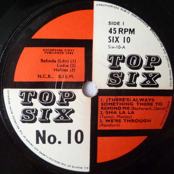 Unknown Artist : Top Six No. 10 (7", EP)