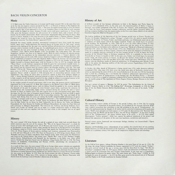 Johann Sebastian Bach : Violinkonzerte Auf Originalinstrumenten = Violin Concertos On Original Instruments (LP, RE, Gat)