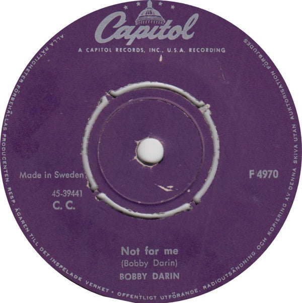 Bobby Darin : 18 Yellow Roses (7", Single)