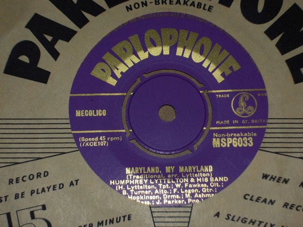 Humphrey Lyttelton And His Band : Maryland, My Maryland / Blue For Waterloo (7", Single)