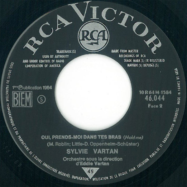 Sylvie Vartan : N'Oublie Pas Qu'Il Est À Moi / Oui, Prends-Moi Dans Tes Bras (7", Single, Mono, Jukebox, RP)