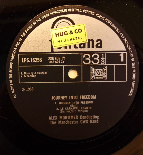 Alex Mortimer Conducting CWS (Manchester) Band : Journey Into Freedom (LP, Album)