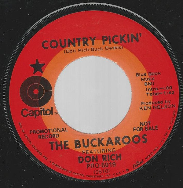 The Buckaroos : Country Pickin' / Rompin' And Stompin' (7", Single, Promo)