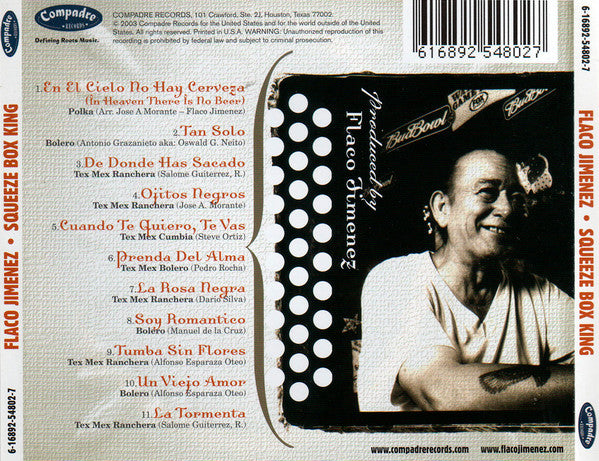 Flaco Jimenez : Squeeze Box King (CD, Album)