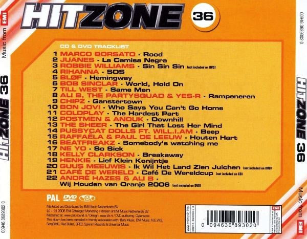 Various : Radio 538 Hitzone 36 (CD, Comp + DVD-V, Comp, PAL)