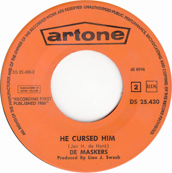 De Maskers : Come On Boy Join The Army / He Cursed Him (7", Single)