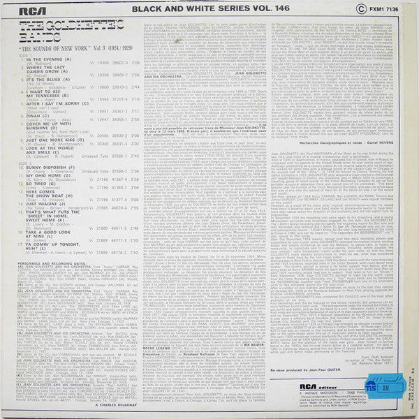 Jean Goldkette And His Orchestra : The Goldkette's Bands (1924/1929) (LP, Comp)