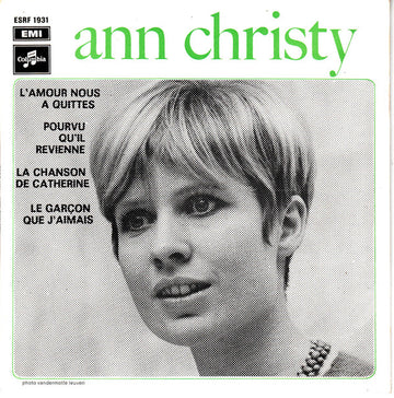 Ann Christy : L'Amour Nous A Quittés  (7", EP)