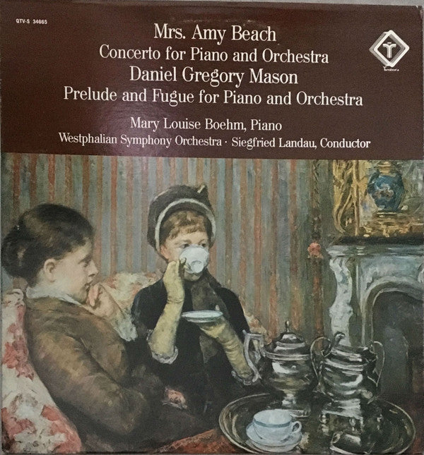 Amy Marcy Cheney Beach, Daniel Gregory Mason, Mary Louise Boehm, Siegfried Landau, Westfälisches Sinfonieorchester : Concerto For Piano And Orchestra / Prelude And Fugue For Piano And Orchestra (LP, Quad)