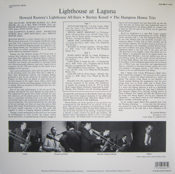 Howard Rumsey's Lighthouse All-Stars ✳ Barney Kessel ✳ Hampton Hawes Trio With Shelly Manne : Lighthouse At Laguna (LP, Album)