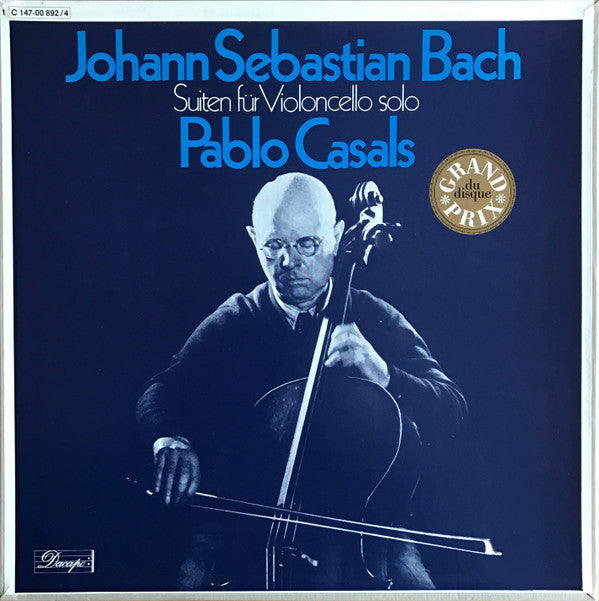 Johann Sebastian Bach - Pablo Casals : Suiten Für Violoncello Solo (3xLP, Mono + Box)
