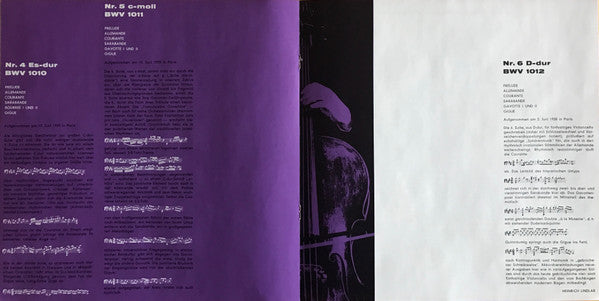 Johann Sebastian Bach - Pablo Casals : Suiten Für Violoncello Solo (3xLP, Mono + Box)