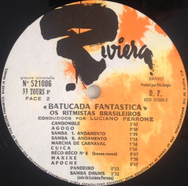 Os Ritmistas Brasileiros Conduzidos Por Luciano Perrone : Batucada Fantástica (LP, Album)