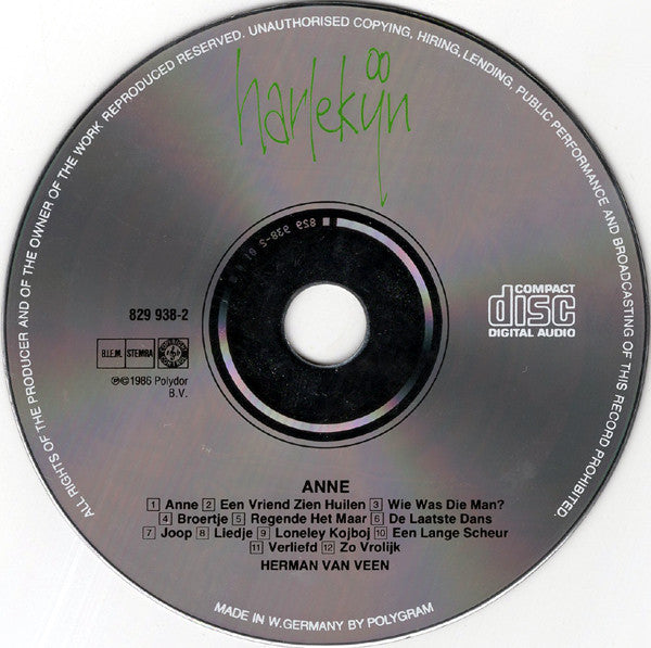 Herman van Veen : Anne (CD, Album)