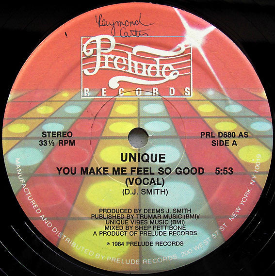 Unique (5) : You Make Me Feel So Good (12")