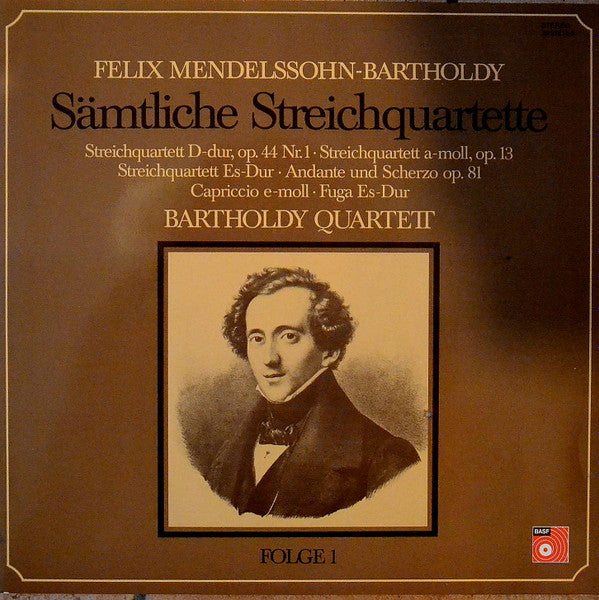 Felix Mendelssohn-Bartholdy, Bartholdy Quartett : Sämtliche Streichquartette Folge 1 (Part 1) (2xLP, Gat)