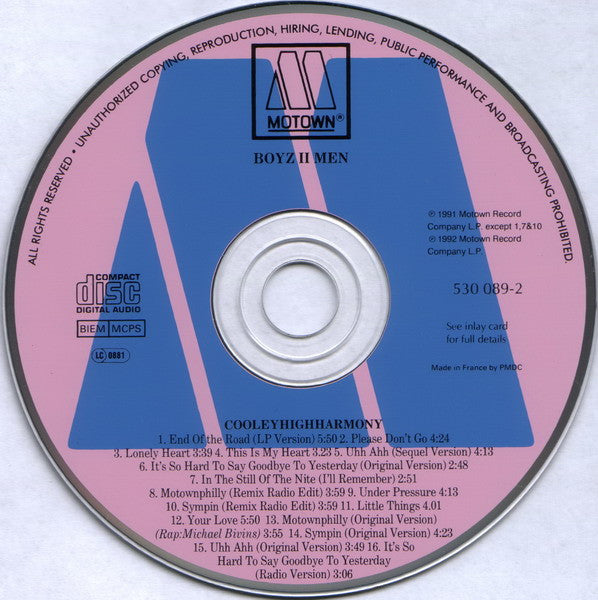 Boyz II Men : Cooleyhighharmony (CD, Album, RP)