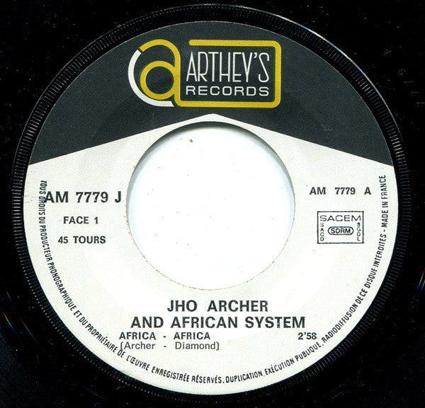 Jho Archer And African System : Africa Africa (7", Single)
