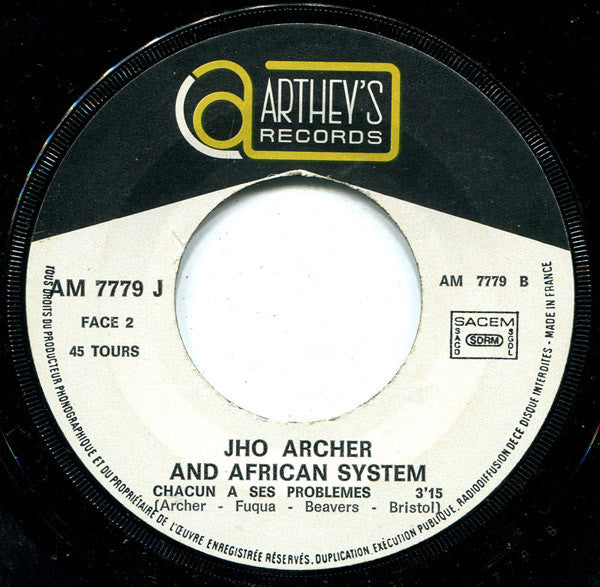 Jho Archer And African System : Africa Africa (7", Single)