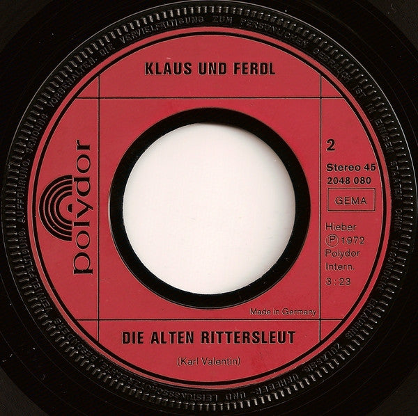 Klaus Und Ferdl : Ein Abend Auf Der Heidi (7", Single)